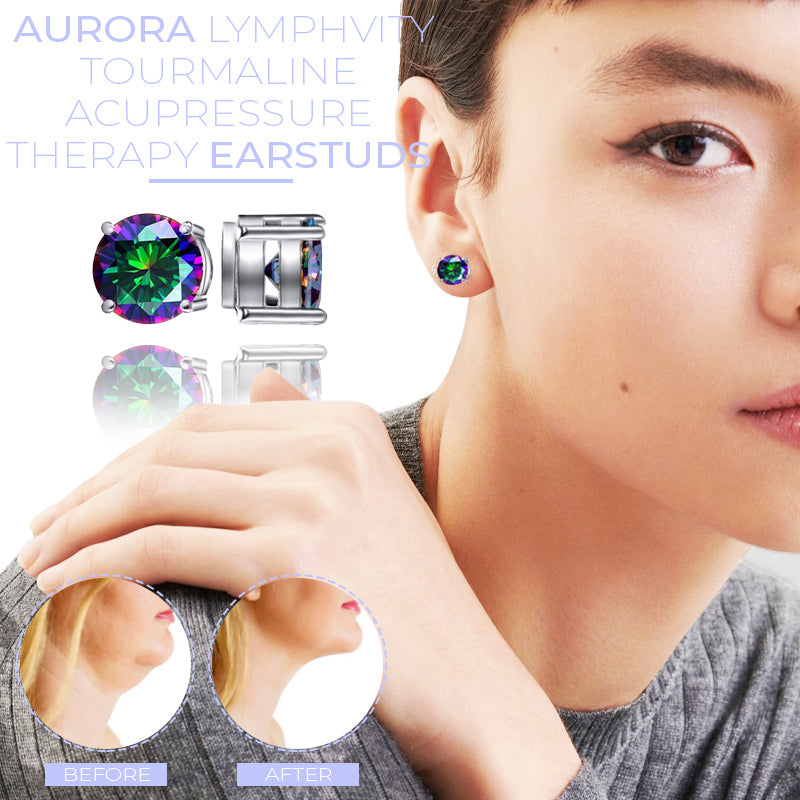 AURORA Lymphvity Tourmaline AcupressureTherapy EarStuds